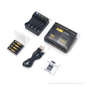 4PCS 1.5V AAA 1200mWh Şarj Edilebilir Lityum Piller